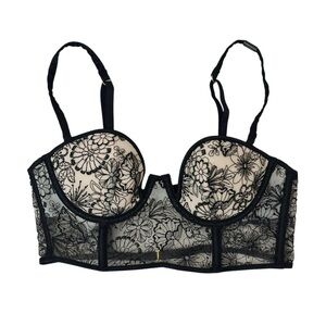 Vintage Victoria’s Secret Floral Mesh Bustier